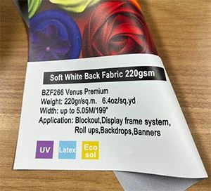 Eco-solvent Soft White Back Fabric