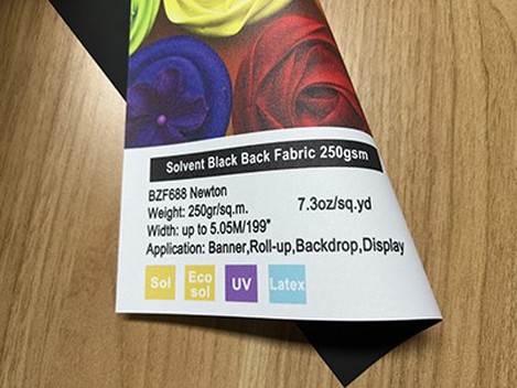Solvent Black Back Blockout Fabric Solvent Black Back Blockout Fabric