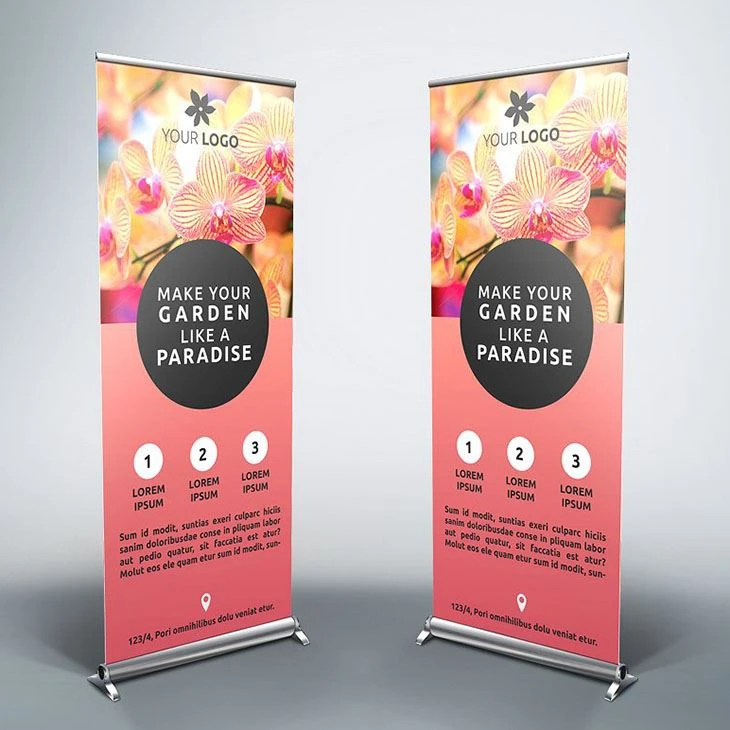 Woven Polyester Fabric Banner Black Back