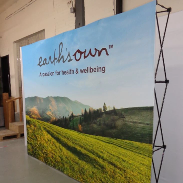 Woven Polyester Fabric Banner Black Back